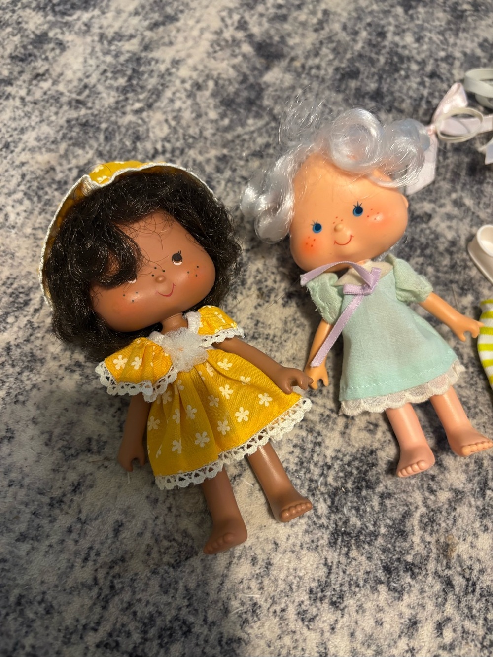 Vintage Retro 1980s Orange Blossom & Strawberry Shortcake Angel Doll Set